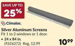 Princess Auto Silver Aluminum Screens offer