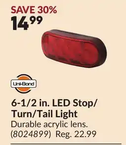 Princess Auto 6-1/2 in. LED Stop/Turn/Tail Light offer