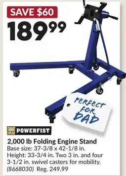 Princess Auto 2,000 lb Folding Engine Stand offer