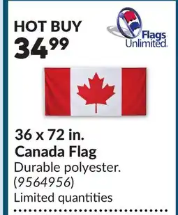 Princess Auto 36 x 72 in. Canada Flag offer