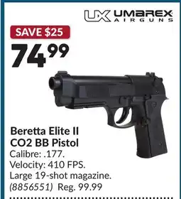 Princess Auto Beretta Elite II CO2 BB Pistol offer