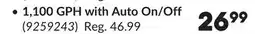 Princess Auto • 1,100 GPH with Auto On/Off offer