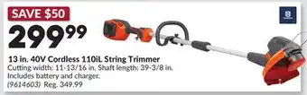 Princess Auto 13 in. 40V Cordless 110IL String Trimmer offer
