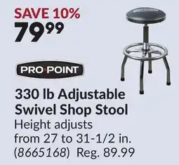 Princess Auto 330 lb Adjustable Swivel Shop Stool offer