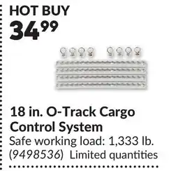 Princess Auto 18 in. O-Track Cargo Control System offer