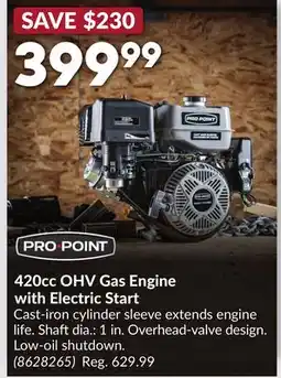 Princess Auto 420cc OHV Gas Engine with Electric Start offer