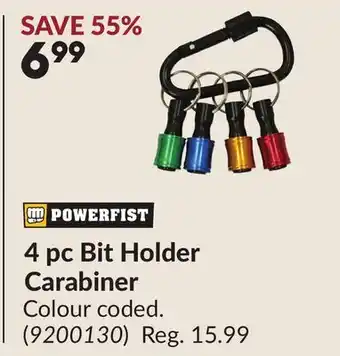 Princess Auto 4 pc Bit Holder Carabiner offer