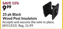 Princess Auto 25 pk Black Wood Post Insulators offer