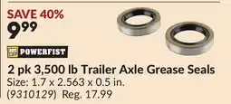 Princess Auto 2 pk 3,500 lb Trailer Axle Grease Seals offer