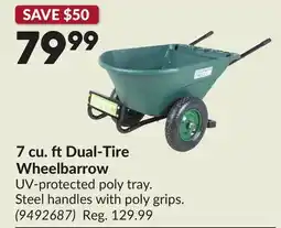 Princess Auto 7 cu. ft Dual-Tire Wheelbarrow offer