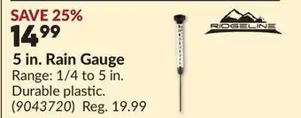 Princess Auto 5 in. Rain Gauge offer