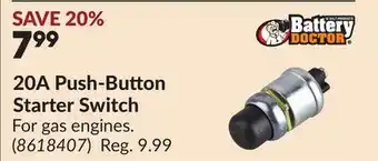 Princess Auto 20A Push-button Starter Switch offer