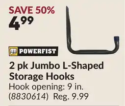 Princess Auto 2 pk Jumbo L-Shaped Storage Hooks offer