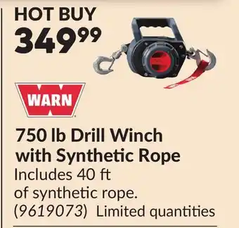 Princess Auto 750 lb Drill Winch with Synthetic Rope offer