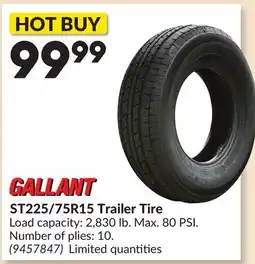 Princess Auto ST225/75R15 Trailer Tire offer