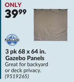 Princess Auto 3 pk 68 x 64 in. Gazebo Panels offer