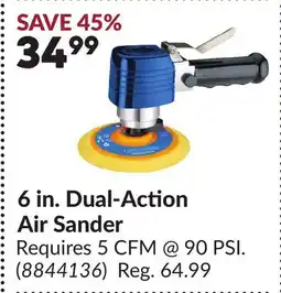 Princess Auto 6 in. Dual-Action Air Sander offer