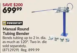 Princess Auto Manual Round Tubing Bender offer