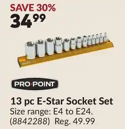 Princess Auto 13 pc E-Star Socket Set offer