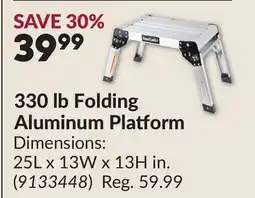 Princess Auto 330 lb Folding Aluminum Platform offer