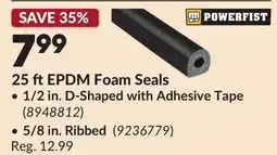 Princess Auto 25 ft EPDM Foam Seals offer