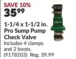 Princess Auto 1-1/4 x 1-1/2 in. Pro Sump Pump Check Valve offer