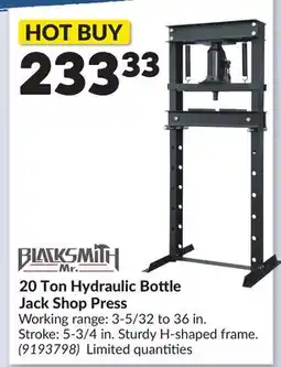Princess Auto 20 Ton Hydraulic Bottle Jack Shop Press offer