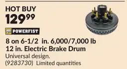 Princess Auto 8 on 6-1/2 in. 6,000/7,000 lb 12 in. Electric Brake Drum offer