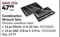 Princess Auto Combination Wrench Sets offer