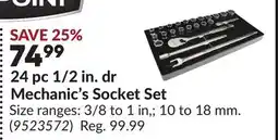 Princess Auto 24 pc 1/2 in. dr Mechanic's Socket Set offer