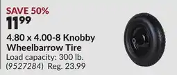 Princess Auto 4.80 x 4.00-8 Knobby Wheelbarrow Tire offer