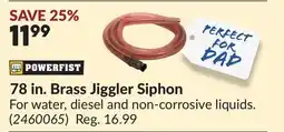 Princess Auto 78 in. Brass Jiggler Siphon offer