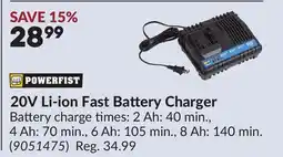 Princess Auto 20V Li-ion Fast Battery Charger offer