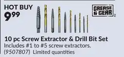 Princess Auto 10 pc Screw Extractor & Drill Bit Set offer