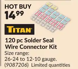 Princess Auto TITAN 120 pc Solder Seal Wire Connector Kit offer