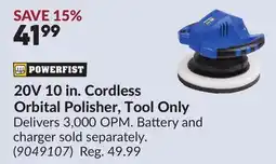 Princess Auto 20V 10 in. Cordless Orbital Polisher, Tool Only offer