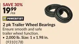 Princess Auto 2 pk Trailer Wheel Bearings offer
