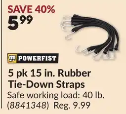 Princess Auto 5 pk 15 in. Rubber Tie-Down Straps offer