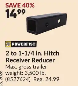 Princess Auto 2 to 1-1/4 in. Hitch Receiver Reducer offer
