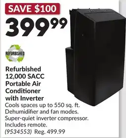 Princess Auto 12,000 SACC Portable Air Conditioner with Inverter offer