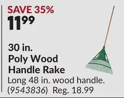 Princess Auto 30 in. Poly Wood Handle Rake offer