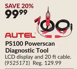 Princess Auto PS100 Powerscan Diagnostic Tool offer