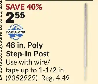 Princess Auto 48 in. Poly Step-In Post offer