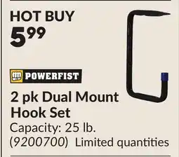 Princess Auto 2 pk Dual Mount Hook Set offer