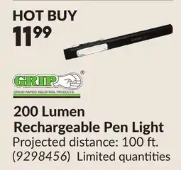 Princess Auto 200 Lumen Rechargeable Pen Light offer
