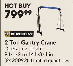 Princess Auto 2 Ton Gantry Crane offer