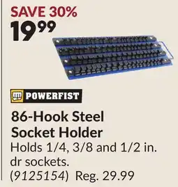 Princess Auto POWERFIST 86-Hook Steel Socket Holder offer