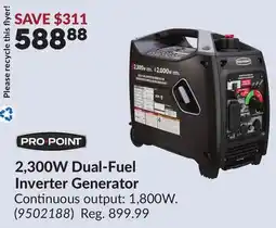 Princess Auto 2,300W Dual-Fuel Inverter Generator offer