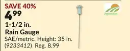 Princess Auto 1-1/2 in. Rain Gauge offer