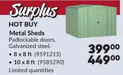 Princess Auto Metal Sheds offer